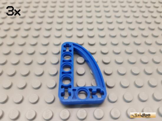 LEGO 3Stk Technic Liftarm flach / Bgel / Bogen 3x5 90 blau 32250