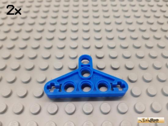 LEGO 2Stk Technic Liftarm flach Triangel blau 2905