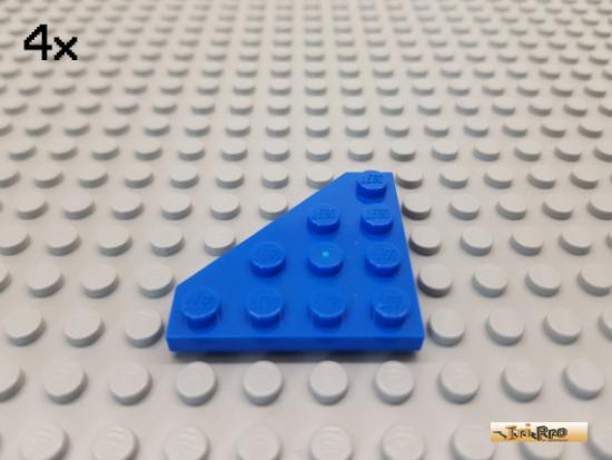 LEGO 4Stk Keil / Flgelplatte 4x4 blau 30503