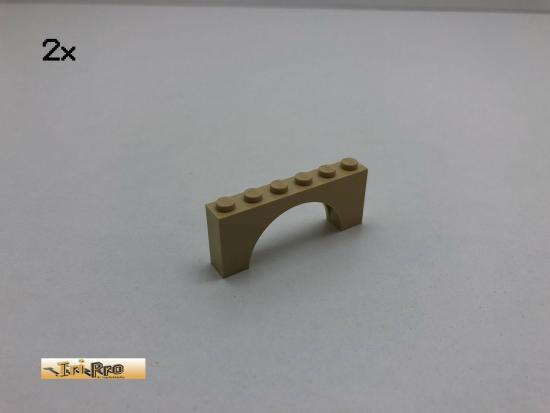 LEGO 2Stk 1x6x2  Bogen- Brckensteine Basic Brick Beige, Tan 3307 14