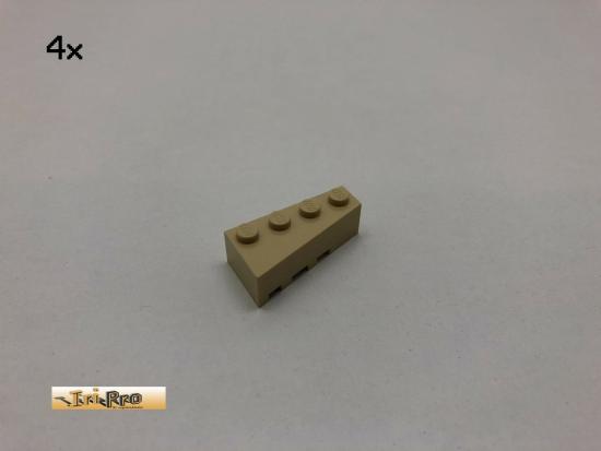 LEGO 4Stk 2x4x1 Flgelstein rechts Basic Brick Beige, Tan 41767 7