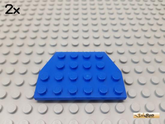 LEGO 2Stk Keil / Flgelplatte 4x6 blau 32059