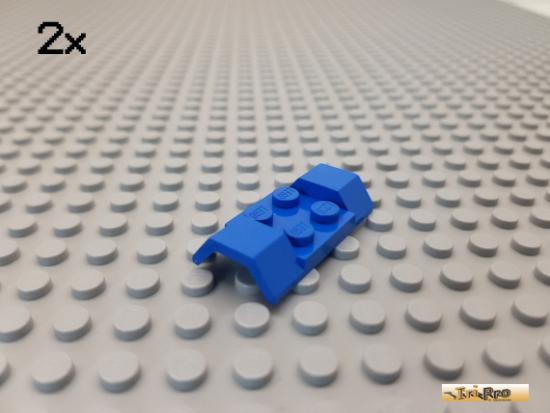 LEGO 2Stk Platte 2x4 modifiziert / Radkasten / Kotflgel blau 3787