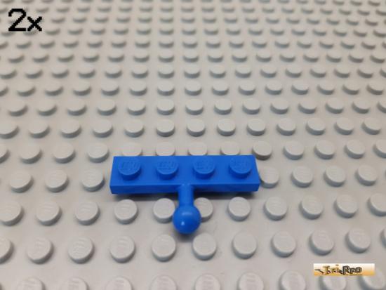 LEGO 2Stk Platte 1x4 modifiziert Scharnier / Kupplung blau 3184