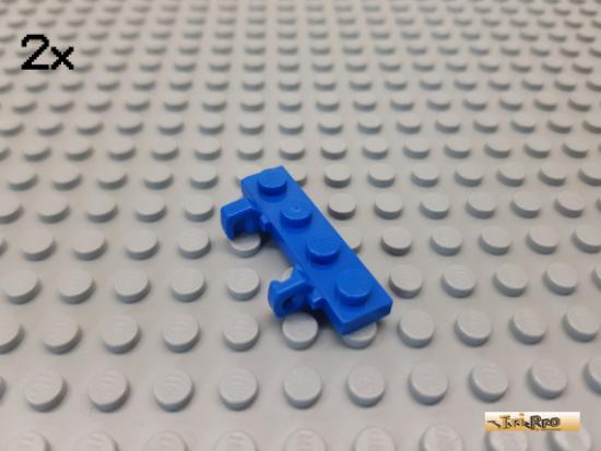 LEGO 2Stk Platte 1x4 modifiziert Scharnier / Kupplung blau 44568