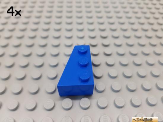 LEGO 4Stk Keil / Flgelstein 3x2 links blau 6565