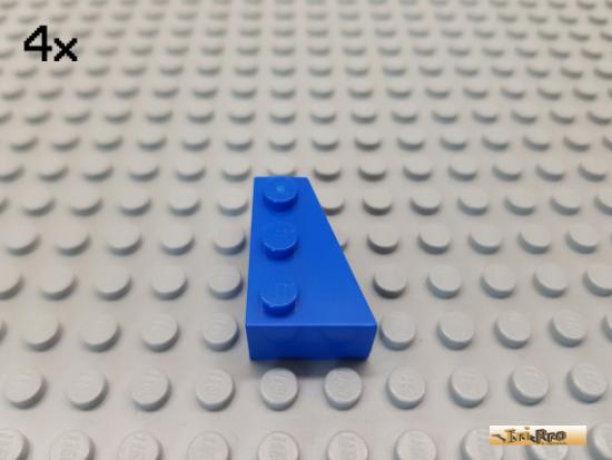 LEGO 4Stk Keil / Flgelplatte 3x2 rechts blau 6564