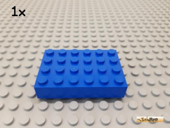 LEGO 1Stk Grundplatte / Platte 4x6 blau 2356