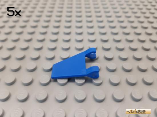 LEGO 5Stk Fahne / Flagge mit 2 Clips 2x2 blau 44676