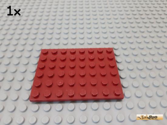 LEGO 1Stk Platte Basic 8x6 dunkelrot 3036