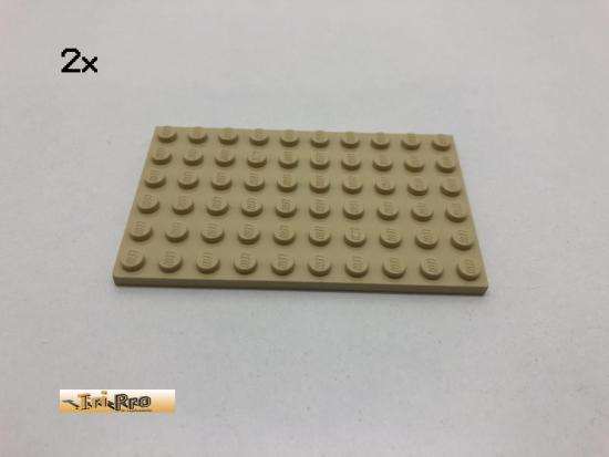 LEGO 2Stk 6x10 Platte Basic Brick Beige, Tan 3033 bo