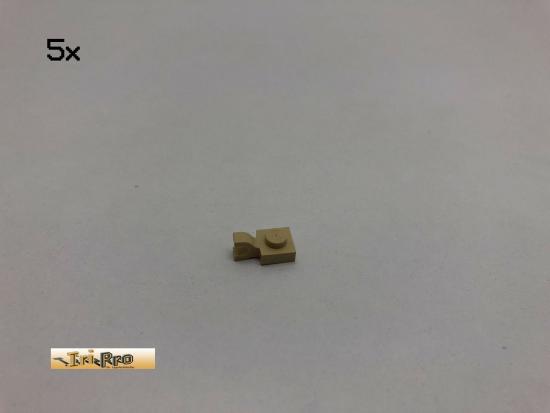 LEGO 5Stk 1x1 Platte mit Horizontal Clip Brick Beige, Tan 61252 53