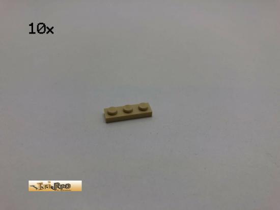 LEGO 10Stk 1x3 Platte Stein Brick Beige, Tan 3623 66