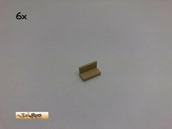 LEGO 6Stk 1x2 Panel Beige, Tan 4865 142