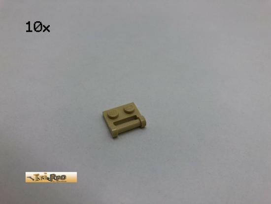 LEGO 10Stk 1x2 Platten mit Haltestab Brick Beige, Tan 48336 147