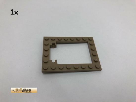 LEGO 1Stk 6x8 Falltr Rahmen Brick Dunkelbeige, Dark Tan 30041 37