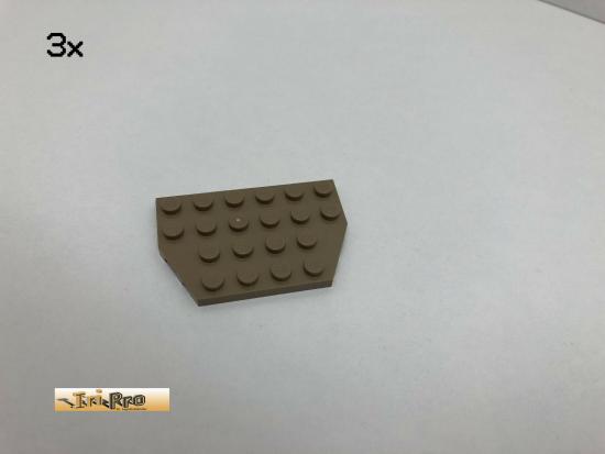 LEGO 3Stk 4x6 Flgel-Platte schrg Brick Dunkelbeige, Dark Tan 32059 31