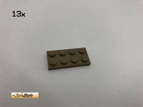 LEGO 13Stk 2x4 Platte Brick Dunkelbeige, Dark Tan 3020 28