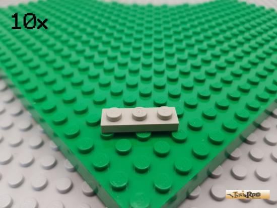 LEGO 10Stk Platte Basic 1x3 alt-hellgrau 3623