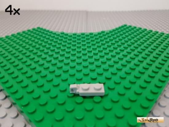 LEGO 4Stk Platte 1x2 modifiziert / Gelenk alt-hellgrau 44301