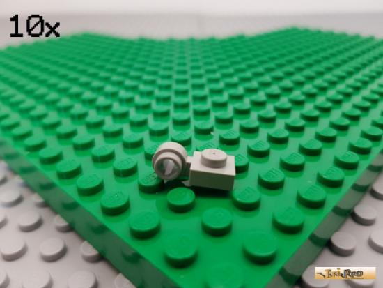 LEGO 10Stk Platte 1x1 modifiziert mit Ring / se alt-hellgrau 4081b