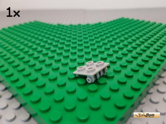 LEGO 1Stk Platte 2x2 modifiziert / Scharnier alt-hellgrau 6134