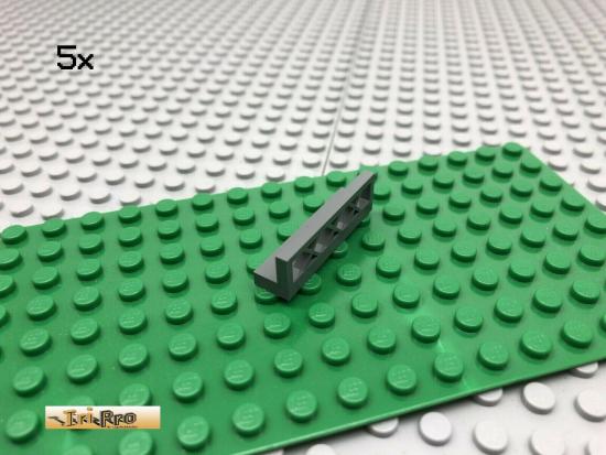 LEGO 5Stk 1x4 Platte Zaun Absperrung Gitter Dunkel Grau, Dark Gray 3633