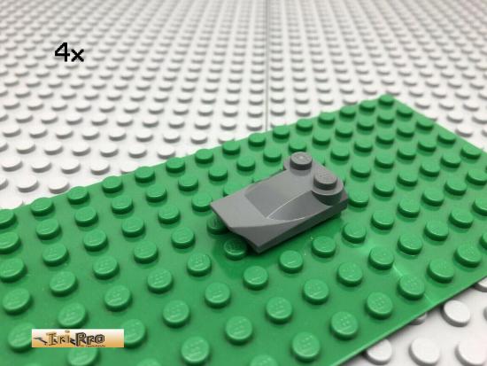 LEGO 4Stk 2x3 Motorhaube Spoiler Dunkel Grau, Dark Gray 47456