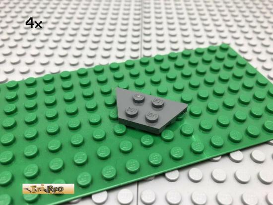 LEGO 4Stk 2x4 Platte Flgel Plate Basic Flach Dunkel Grau, Dark Gray 51739