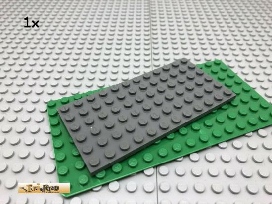 LEGO 1Stk 6x12 Platte Plate Basic Basisplatte Dunkel Grau, Dark Gray 3028