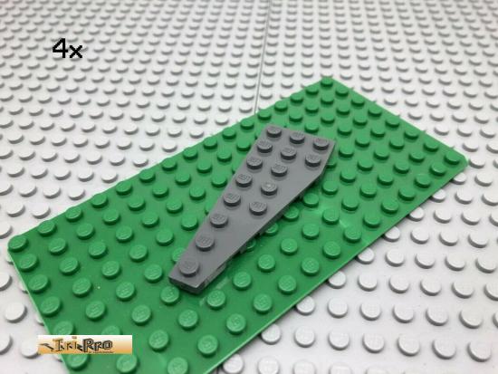 LEGO 4Stk 3x8 Keilplatte Platte Plate Flgelplatte Dunkel Grau, Dark Gray 50305