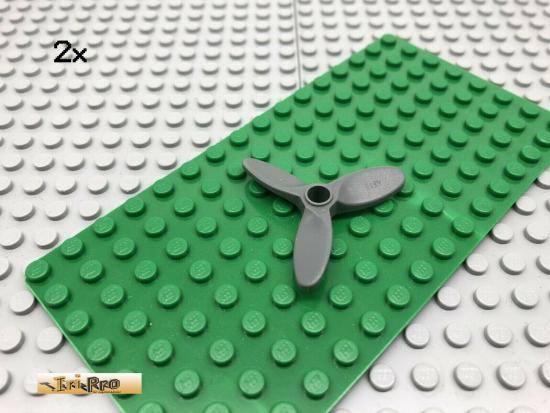 LEGO 2Stk 5,5 Propeller Rotor Blade Dunkel Grau, Dark Gray 4617