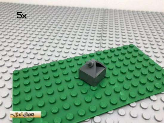 LEGO 5Stk 2x2 Lenkrad Halter Halterung Dunkel Grau, Dark Gray 30640