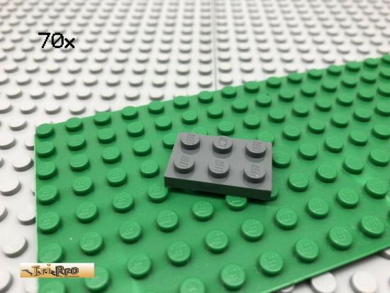 LEGO 70Stk 2x3 Platte Basisplatte Plate Dunkel Grau,Dark Gray 3021