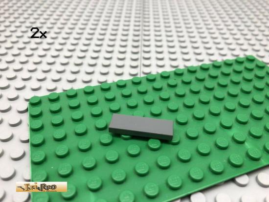 LEGO 2Stk 1x3  Fliese Platte Plate flach Dunkel Grau,Dark Gray 63864