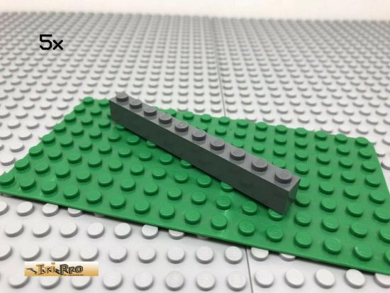 LEGO 5Stk 1x10 Basic Stein Classic Dunkel Grau,Dark Gray 6111