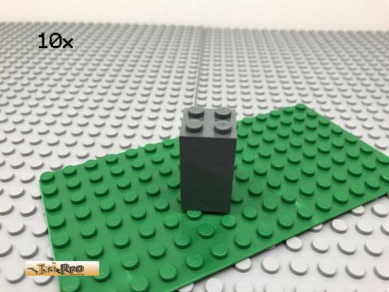 LEGO 10Stk 2x2x3 Sule Sttze Dunkel Grau,Dark Gray 30145