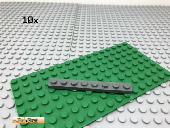 LEGO 10Stk 1x8 Platte Plate Basic Dunkel Grau,Dark Gray 3460