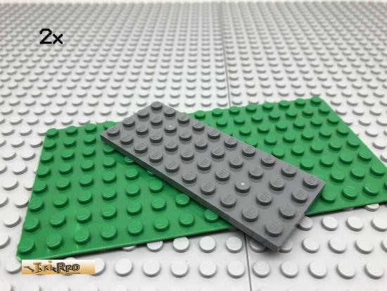 LEGO 2Stk 4x10 Platte Basisplatte Plate Dunkel Grau, Dark Gray 3030