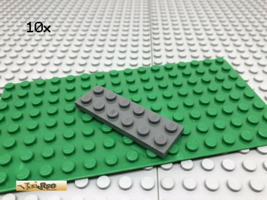 LEGO 10Stk 2x6 Platte Basisplatte Plate Dunkel Grau, Dark Gray 3795