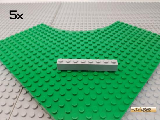 LEGO 5Stk 1x8 Basicstein neu-hellgrau 3008