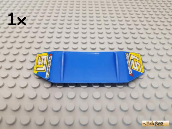 LEGO 1Stk Technic Heckspoiler blau beklebt 61073