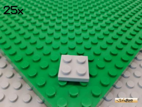 LEGO 25Stk Platte Basic 2x2 neu-hellgrau 3022