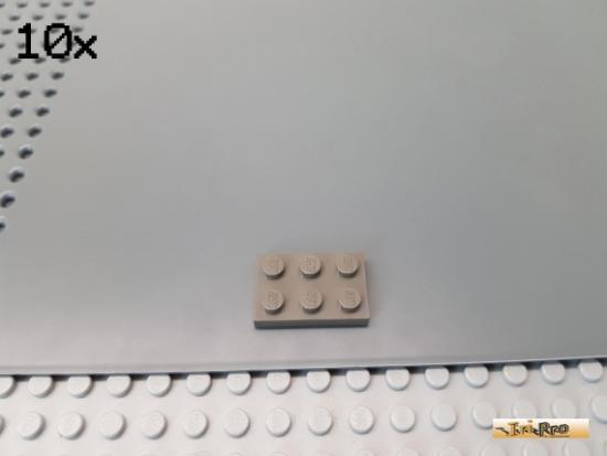 LEGO 10Stk Platte Basic 2x3 alt-dunkelgrau 3021