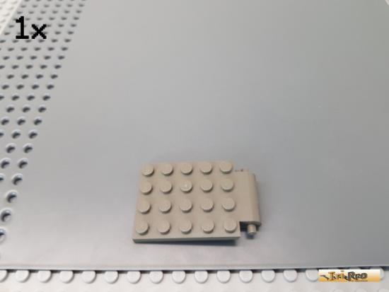 LEGO 1Stk Platte 4x6 mit Pins / Falltre alt-dunkelgrau 30042