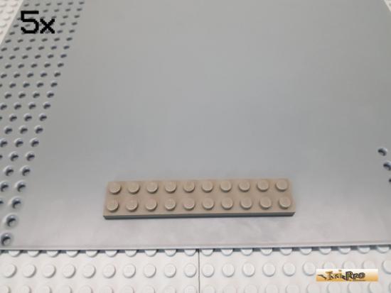 LEGO 5Stk Platte Basic 2x10 alt-dunkelgrau 3832