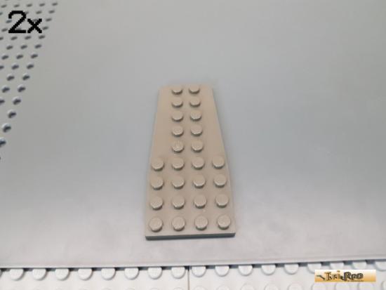 LEGO 2Stk Flgelplatte / Keilplatte 2x9 alt-dunkelgrau 2413