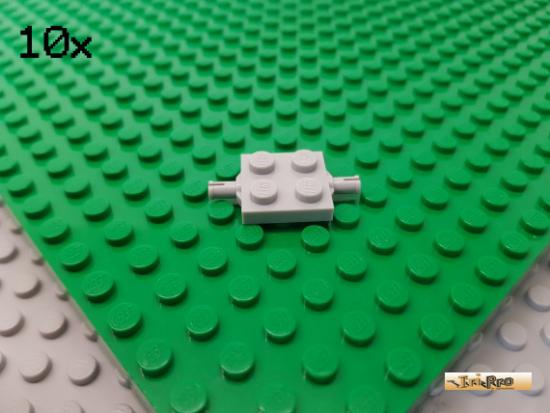 LEGO 10Stk Achsplatte 2x2 mit 2 Pins neu-hellgrau 4600