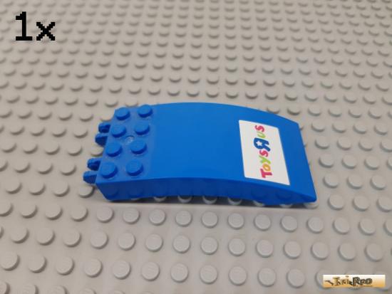 LEGO 1Stk Cockpit / Scheibe 4x8 blau beklebt 46413