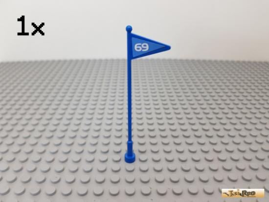 LEGO 1Stk Fahne / Flagge mit Mast 8 hoch Nr. 69